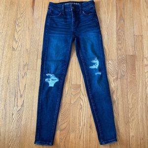 American Eagle High Waisted Ripped Jeggings